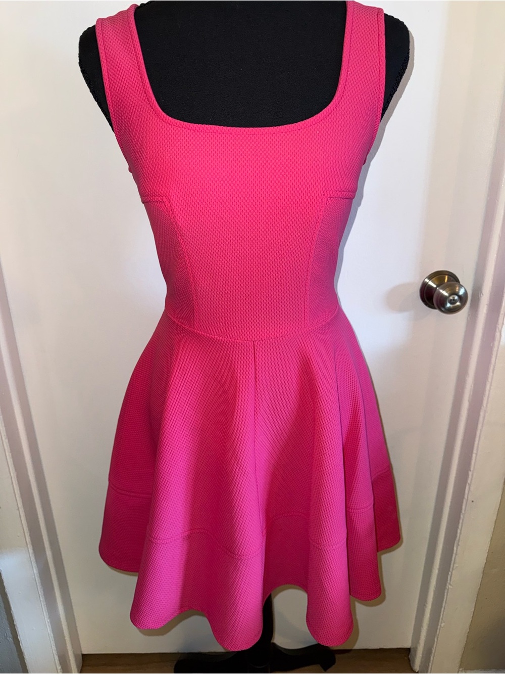 AKIRA Hot Pink Sleeveless Fit & Flare Mini Dress